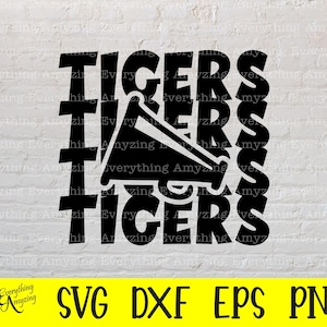 Tigers Cheer svg, Tigers Mascot svg, Tigers High School svg, Tigers Cheerleader svg, Cheer Mom svg, Cricut, Silhouette, svg, png, eps, dxf