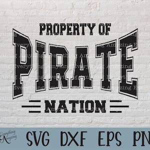 Piratennation svg, Piraten Maskottchen svg, Piraten Schule Geist svg, Piraten Cheerleading, Piraten svg, Cricut, Silhouette, svg, png, eps, dxf