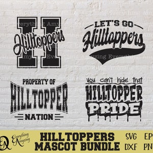 Hilltoppers Mascot Bundle svg, Hilltoppers School Spirit, Hilltoppers Cheerleading svg, Hilltoppers, Cricut, Silhouette, svg, png, eps, dxf