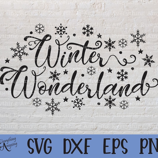 Winter Wonderland SVG, Christmas svg, Happy Holidays svg, Winter svg, Snowflake svg, Snow svg, Cricut SVG, Silhouette, svg, png, eps, dxf