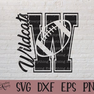 Wildcats Football svg, Wildcats Mascot svg, Wildcats School Football, Wildcats Spirit, Wildcats svg, Cricut, Silhouette, svg, png, eps, dxf
