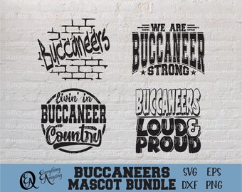 Buccaneers Mascot Bundle svg, Buccaneers School Spirit svg, Buccaneer Cheerleading, Team Gear svg, Cricut, Silhouette, svg, png, eps, dxf