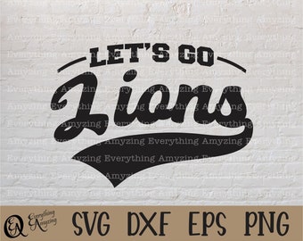 Nu kör vi Lions svg, Lions maskot svg, Lions skolanda svg, Lions cheerleading svg, Lions utrustning svg, Cricut, silhuett, svg, png, eps, dxf