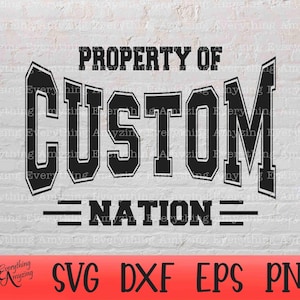 Custom Mascot Nation svg, Custom Team Name svg, Custom School Spirit svg, Custom Sports, Cheer svg, Cricut, Silhouette, svg, png, eps, dxf