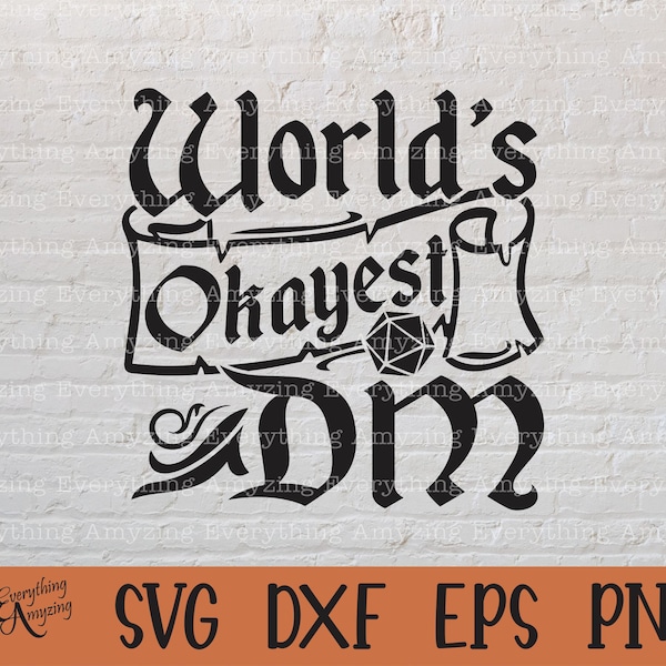 Worlds Okayest Dungeon Master Svg - Etsy