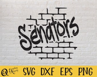 Senators Graffiti svg, Senators Mascot svg, Senator School Spirit, High School svg, Team Gear svg, Cricut, Silhouette, svg, png, eps, dxf