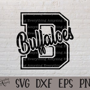 Buffaloes svg, Buffaloes Mascot svg, Buffaloes School Spirit svg, Buffaloes Cheerleading, Buffalo, Cricut, Silhouette, svg, png, eps, dxf