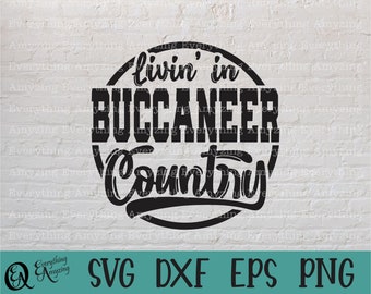 Buccaneer Country svg, Buccaneers Mascot svg, Buccaneers School Spirit svg, Cheer svg, Team Gear svg, Cricut, Silhouette, svg, png, eps, dxf