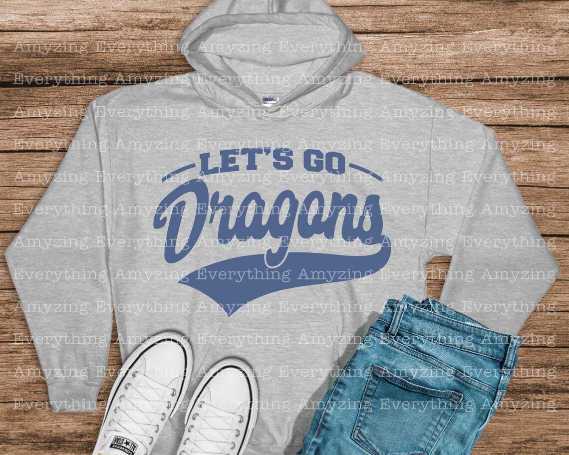 Let's Go Dragons Svg, Dragons Mascot Svg, Dragon School Spirit, Dragons ...