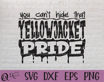 Yellowjacket Pride SVG, Yellowjackets mascotte SVG, Yellowjackets school geest, Yellowjackets Cheer, Cricut, silhouet, SVG, PNG, EPS, DXF