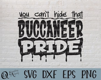 Buccaneer Pride svg, Buccaneers Mascot svg, Buccaneers School Spirit, Buccaneers Cheerleading svg, Cricut, Silhouette, svg, png, eps, dxf