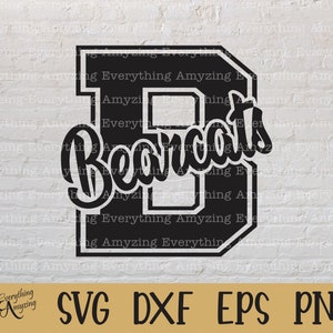 Bearcats svg, Bearcats Mascot svg, Bearcats School Spirit svg, Bearcats Cheerleading, Bearcats svg, Cricut, Silhouette, svg, png, eps, dxf