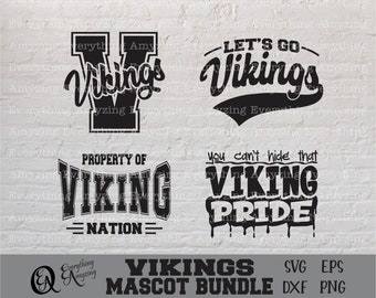 Vikings Mascot Bundle svg, Vikings School Spirit svg, Viking Cheerleading svg, Vikings Team Gear svg, Cricut, Silhouette, svg, png, eps, dxf