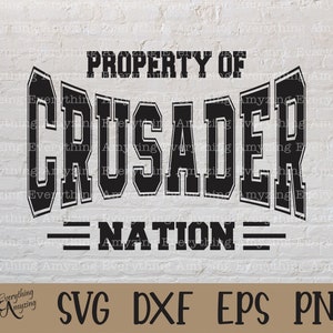Crusader Nation svg, Crusaders Mascot svg, Crusaders School Spirit svg, Crusaders Cheerleading svg, Cricut, Silhouette, svg, png, eps, dxf
