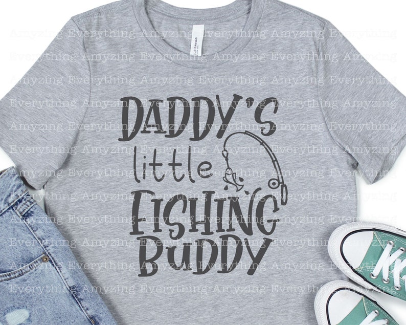 Daddy's little Fishing Buddy svg, Baby svg, Toddler svg, Fishing svg, New Dad svg, Father svg, Dad, Cricut, Silhouette, svg, png, eps, dxf image 3