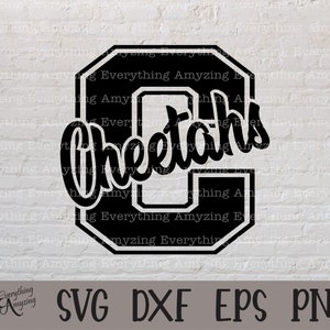 Cheetahs svg, Cheetah Mascot, Cheetahs High School svg, Cheetahs Cheerleading, Cheetahs Team Gear, Cricut, Silhouette, svg, png, eps, dxf