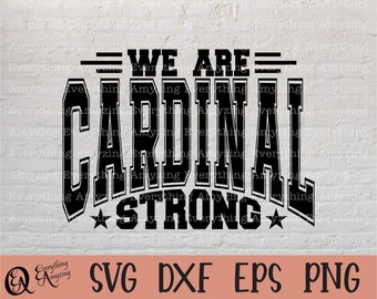 カーディナル ストロング svg、カーディナル マスコット svg、カーディナル スクール スピリット svg、チアリーディング、チーム ギア svg、クリカット、シルエット、svg、png、eps、dxf