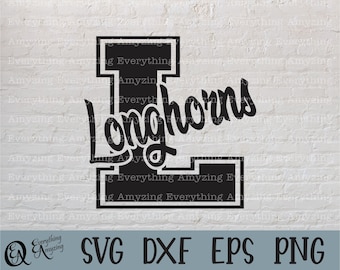 Longhorns svg, Longhorns Mascot svg, Longhorns School Spirit svg, Longhorns Cheerleading, Longhorns, Cricut, Silhouette, svg, png, eps, dxf
