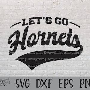 lets go hornets, football tshirt design - free svg file for members - SVG  Heart