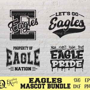 Eagles Mascot Bundle svg, Eagles School Spirit svg, Eagles Cheerleading svg, Eagle Team Gear, Eagles,  Cricut, Silhouette, svg, png, eps dxf