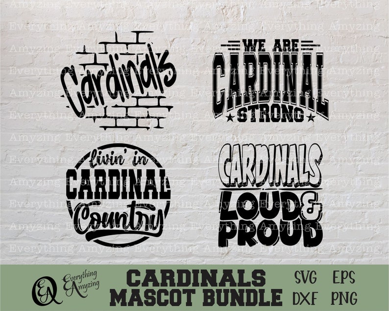 Cardinals Mascot Bundle Svg, Cardinals School Spirit Svg, Cardinals ...