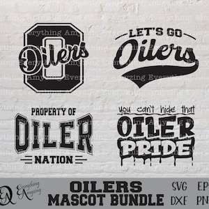 Oilers Mascot Bundle svg, Oilers School Spirit svg, Oilers Cheerleading svg, Oilers Team Gear svg, Cricut, Silhouette, svg, png, eps, dxf