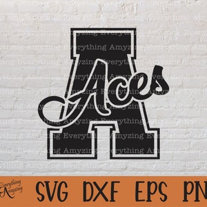 Aces svg, Aces Mascot svg, Aces School Spirit svg, Aces Cheerleading svg, Aces Team Gear svg, Aces, Cricut, Silhouette, svg, png, eps, dxf