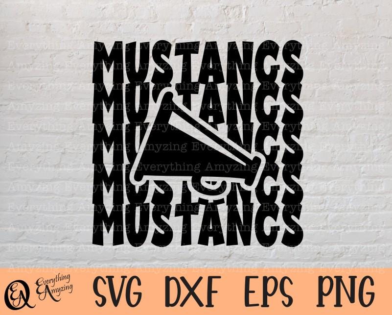 Svg Mustangs Cheer, mascotte Mustangs svg, svg Mustangs lycée, pom-pom girl Mustangs, Cheer Mom, Cricut, Silhouette, svg, png, eps, dxf
