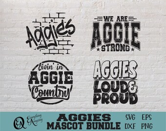 Aggies Mascot Bundle svg, Aggies School Spirit svg, Aggies Cheerleading svg, Aggie Team Gear svg, Cricut, Silhouette, svg, png, eps, dxf