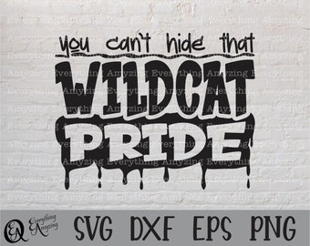 Wildcat Pride svg, Wildcats Mascot svg, Wildcats School Spirit svg, Wildcats Cheerleading, Wildcats, Cricut, Silhouette, svg, png, eps, dxf