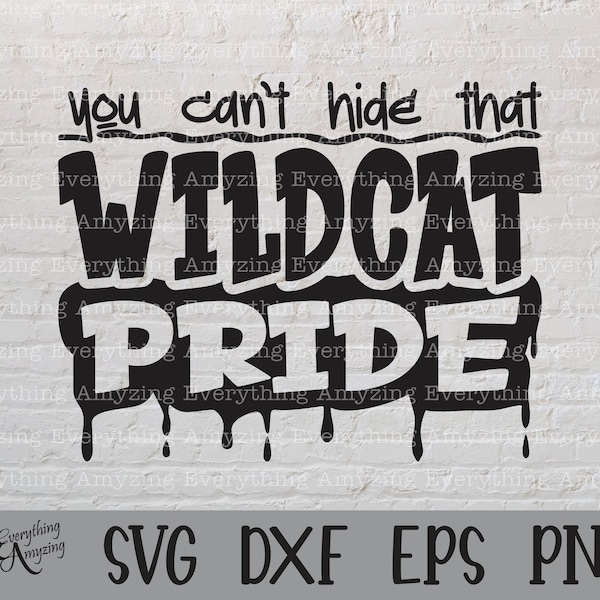 Wildcat Pride svg, Wildcats Mascot svg, Wildcats School Spirit svg, Wildcats Cheerleading, Wildcats, Cricut, Silhouette, svg, png, eps, dxf