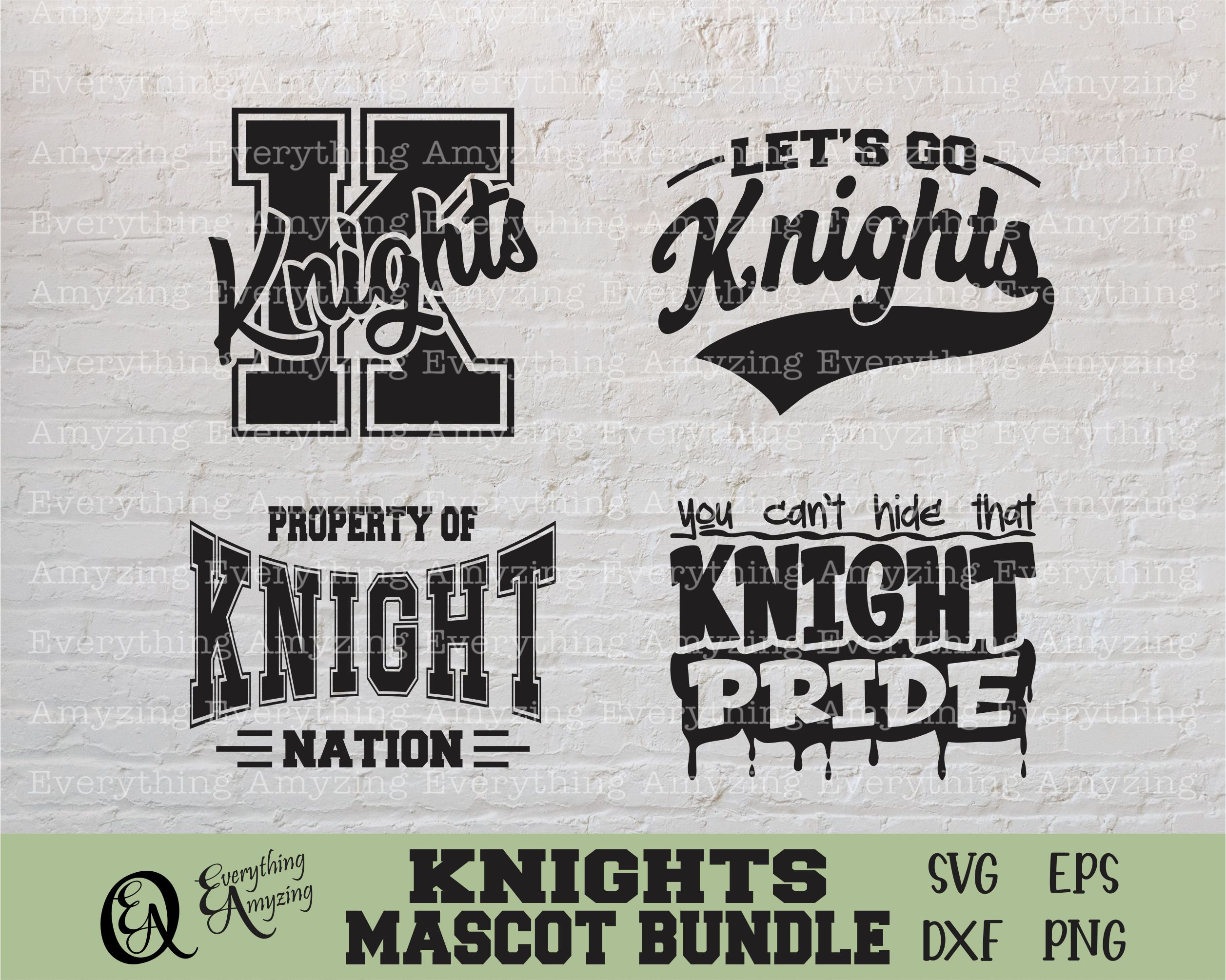 Knights Mascot Bundle svg, Knights School Spirit svg, Knights Cheerleading svg, Knights Team Gear, Cricut, Silhouette, svg, png, eps, dxf