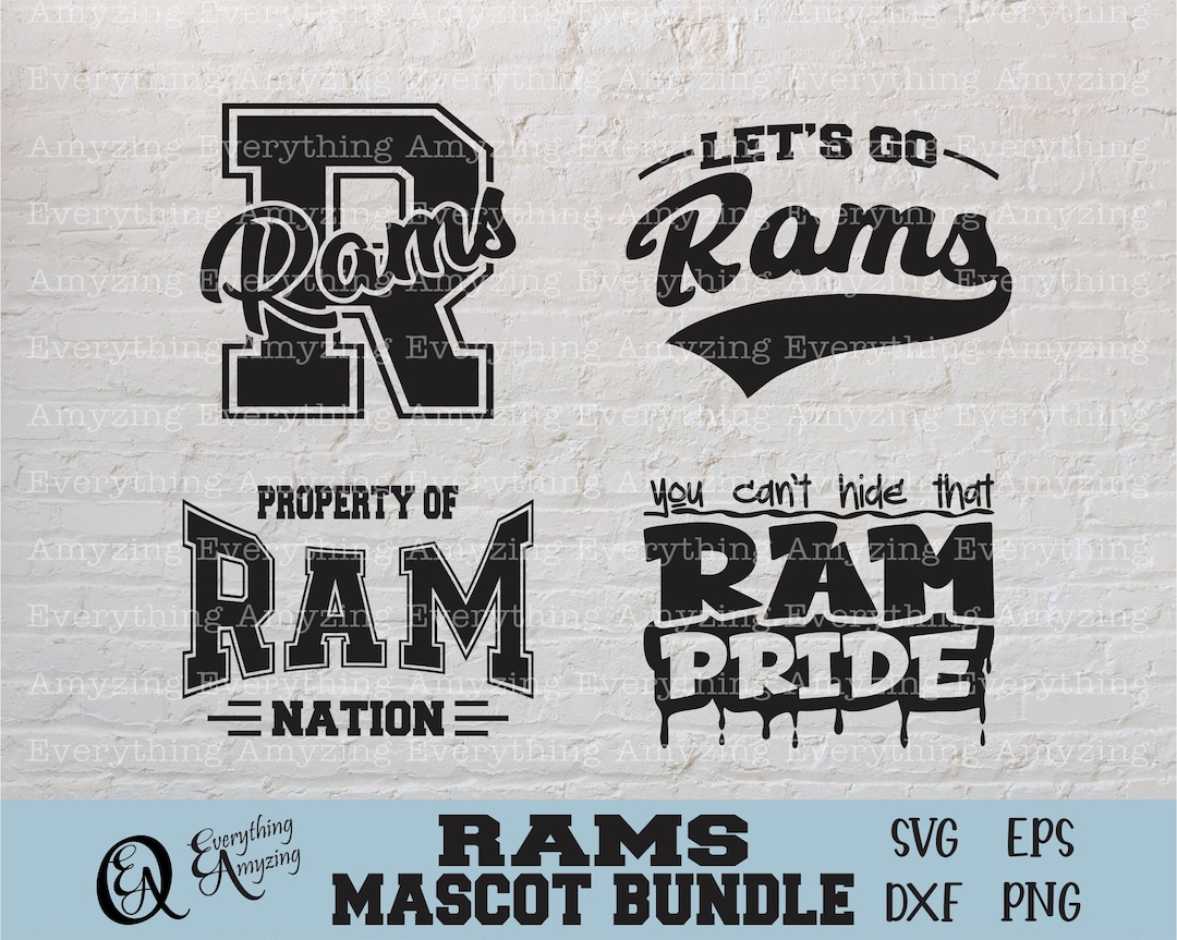 Rams Mascot Bundle Svg, Rams School Spirit Svg, Rams Cheerleading Svg ...