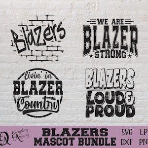 Blazers Mascot Bundle svg, Blazers School Spirit svg, Blazers Cheerleading svg, Blazer Team Gear svg, Cricut, Silhouette, svg, png, eps, dxf