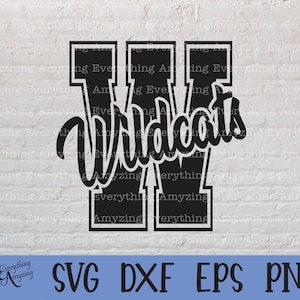 Wildcats svg, Wildcats Mascot svg, Wildcats School Spirit svg, Wildcats Cheerleading, Wildcats svg, Cricut, Silhouette, svg, png, eps, dxf