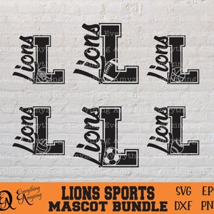 Lions Sports Bundle svg, Lions Football svg, Lions Spirit svg, Lions Basketball svg, Lions svg, Cricut, Silhouette, svg, png, eps, dxf