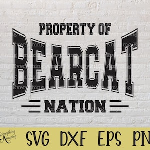Bearcat Nation svg, Bearcats Mascot svg, Bearcats School Spirit svg, Bearcats Cheerleading, Bearcats, Cricut, Silhouette, svg, png, eps, dxf
