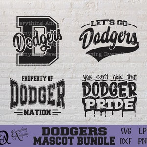 Dodgers Mascot Bundle svg, Dodgers School Spirit svg, Dodgers Cheerleading svg, Dodgers Team Gear, Cricut, Silhouette, svg, png, eps, dxf
