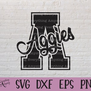 Aggies svg, Aggies Mascot svg, Aggies School Spirit svg, Aggies Cheerleading svg, Aggies Team Gear, Cricut, Silhouette, svg, png, eps, dxf