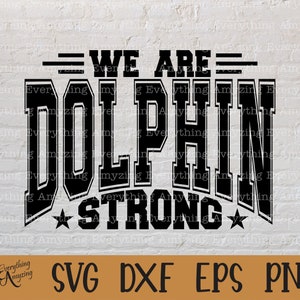 Delfine Stark svg, Delphin Maskottchen svg, Delphin Schule Geist svg, Cheerleader svg, Team Zahnrad svg, Cricut, Silhouette, svg, png, eps, dxf