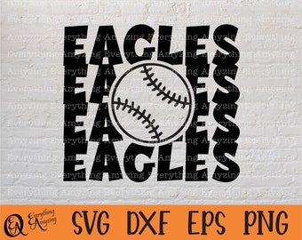 Eagles Baseball svg, Eagles Mascot svg, Eagles High School, Eagles Cheerleader svg, Baseball Mom svg, Cricut, Silhouette, svg, png, eps, dxf