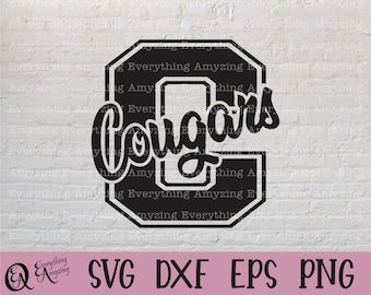 Cougars svg, Cougars Mascot svg, Cougars School Spirit svg, Cougars Cheerleading svg, Cougars Gear, Cricut, Silhouette, svg, png, eps, dxf