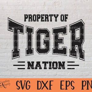 Tiger Nation svg, Tigers Mascot svg, Tigers School Spirit svg, Tigers Cheerleading, Tigers Team Gear, Cricut, Silhouette, svg, png, eps, dxf