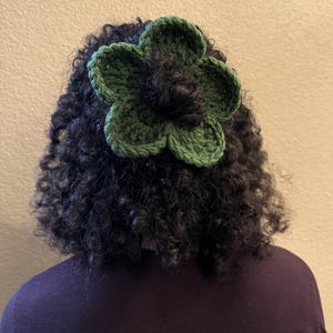 Crochet Flower Scrunchie