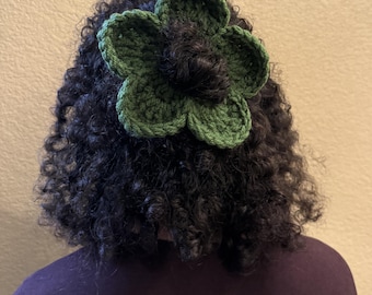 Crochet Flower Scrunchie