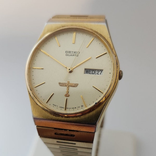 Vintage SEIKO QUARTZ Model 8119, A BOEING Company Award Watch with Insignia, Day/Date Circa 1991-------New Battery------