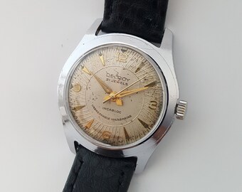 Vintage DELROY SWISS Made 21 Jewel Watch, Superb Vintage Look