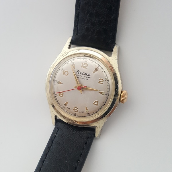 Vintage RENOWN by ORIS Watch, SWISS Made 7 Jewels, Circa Early 1950s------Serviced------