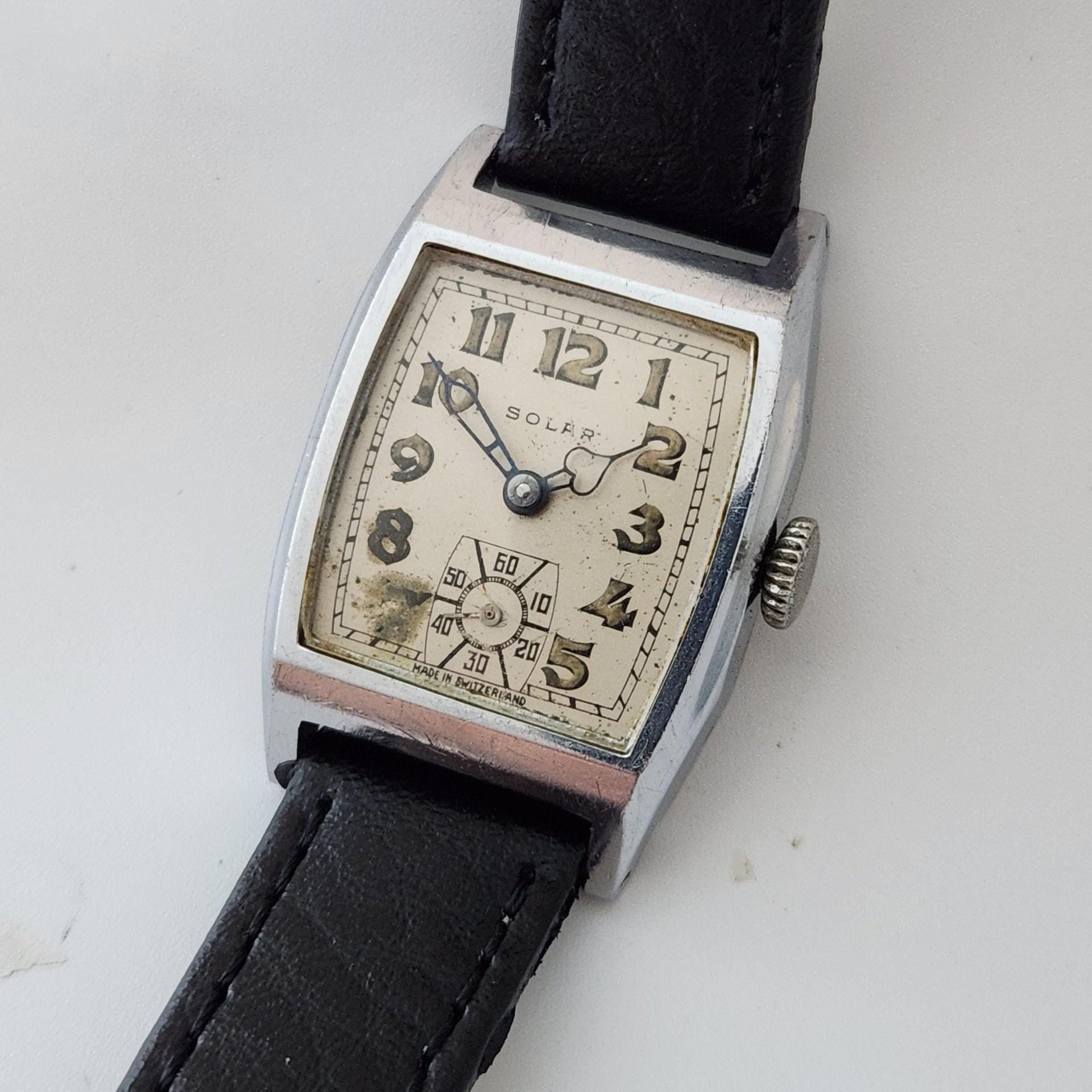 Vintage SOLAR Art Deco Style Unisex Watch, SWISS Made 15