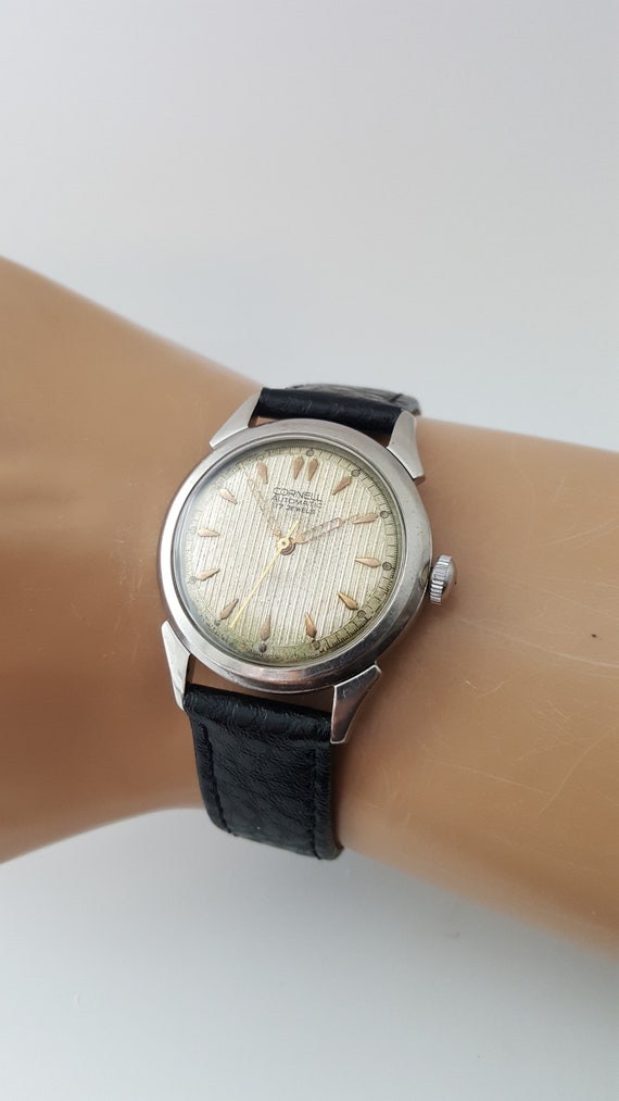 Vintage CORNELL AUTOMATIC, Swiss Made 17 Jewels, Solid Stainless 